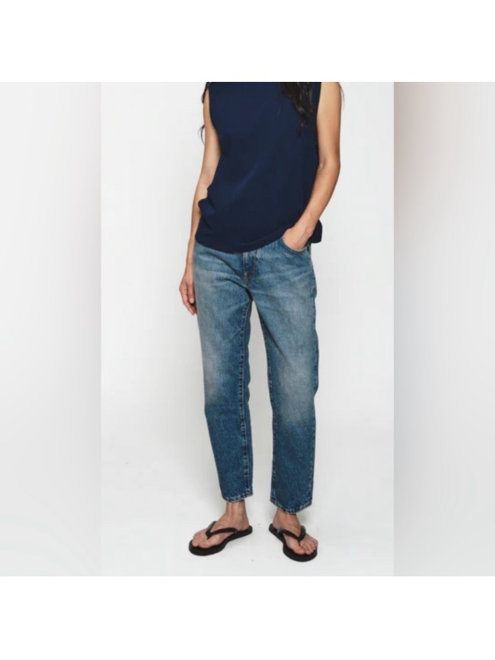 6397 Shorty Jeans in Farmer Blue Size 27 Button Fly
